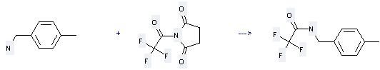 4-Methylbenzylamine can be used to produce N-(4-methylbenzyl)-2,2,2-trifluoroacetamide by heating